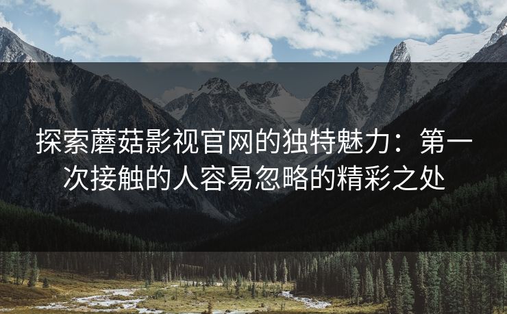 探索蘑菇影视官网的独特魅力：第一次接触的人容易忽略的精彩之处